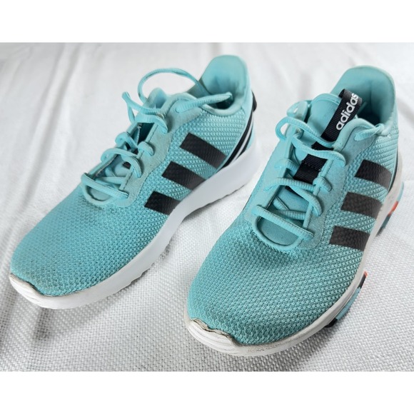 Adidas Lite Racer Adapt 4.0 Shoes Mens Size 7.5 Aqua Blue Black Athletic Running - Picture 1 of 10